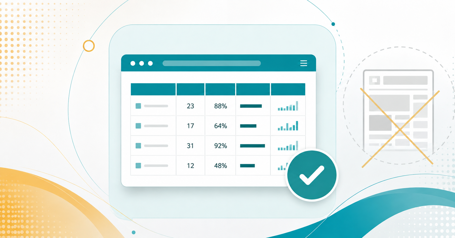 Tables on the web and in documents should be used for data, not layout.
