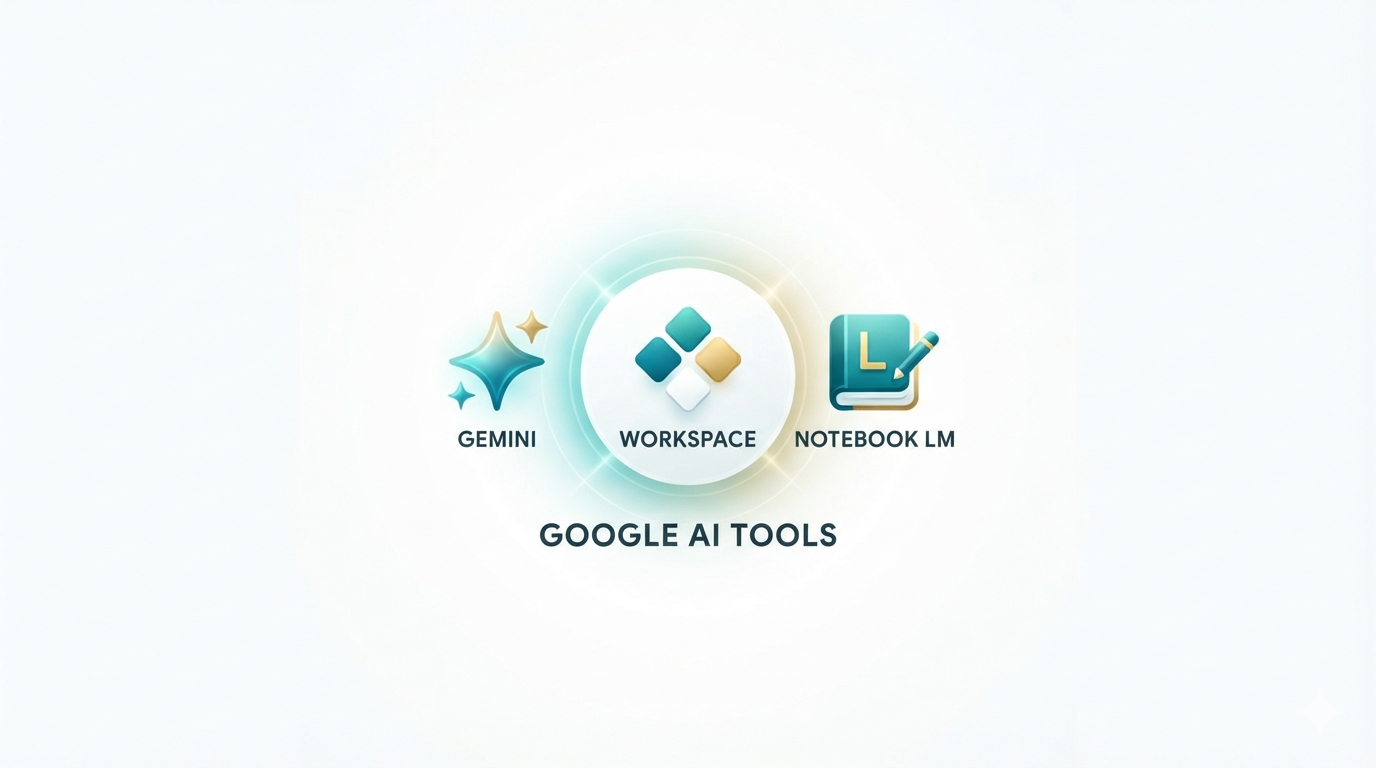 Google AI tools, Gemini, Notebook LM, and Workspace