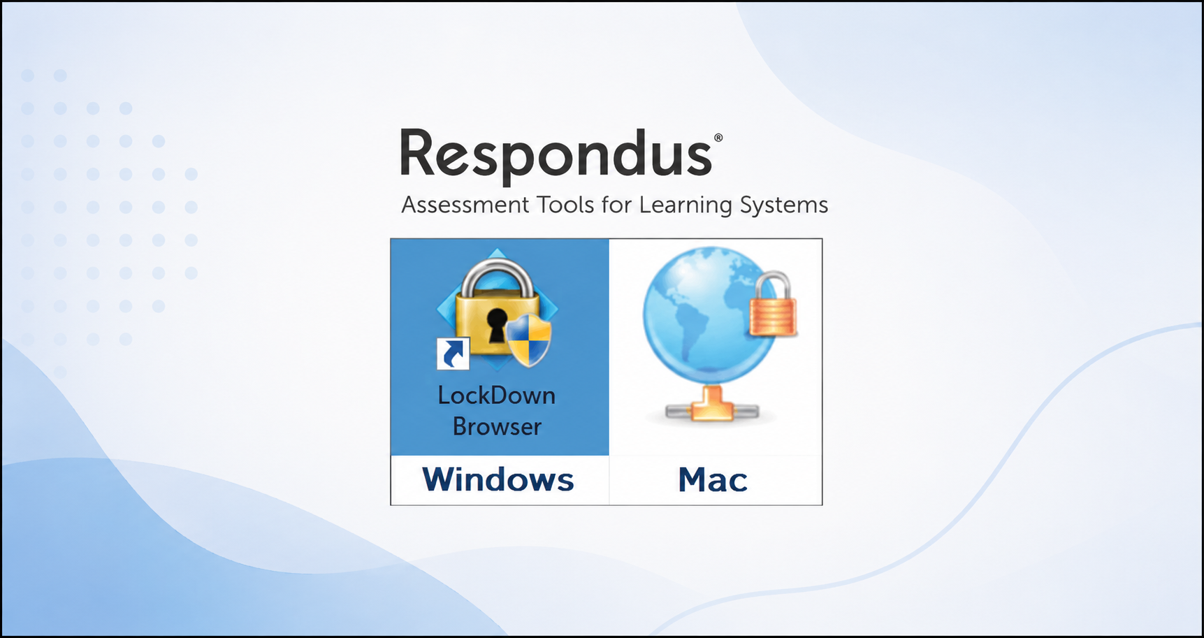 Respondus logo with icons for Mac and PC
